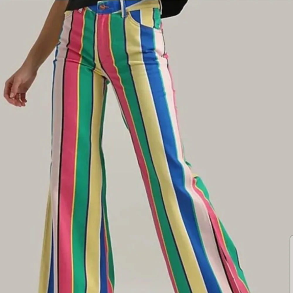 Wrangler Striped Wanderer High Rise Flare Jeans 28/32 622 - Picture 13 of 14